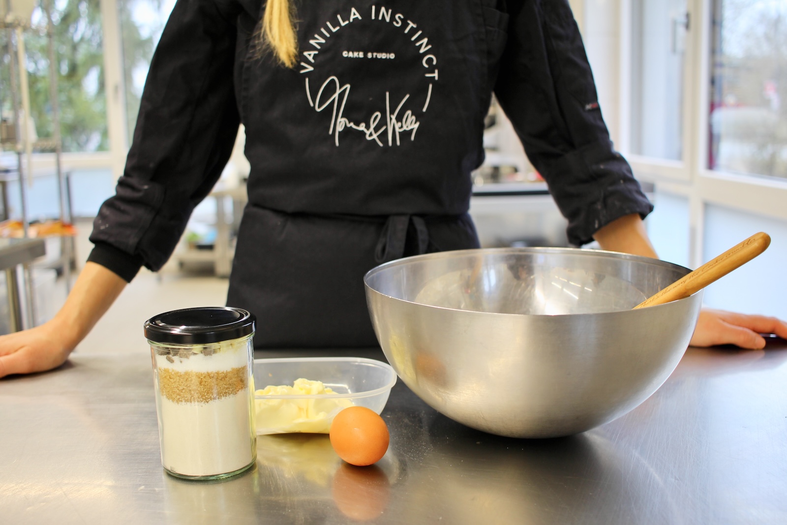 Cookie Mix, Butter und Ei im Cake Studio